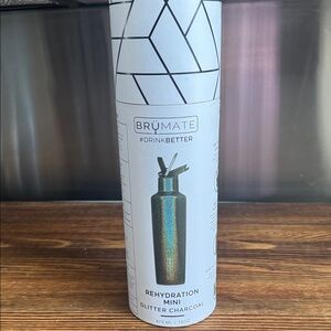 BrüMate Rehydration Mini Water Bottle in Glitter Charcoal